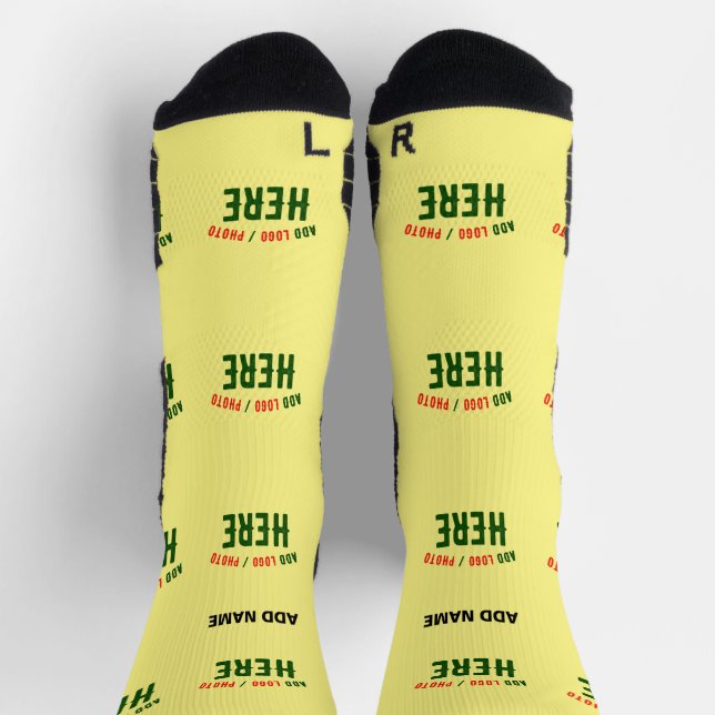 MODERNE, STILVOLLE KUNSTSTOFFMARKE PASTEL YELLOW SOCKEN (Oben)