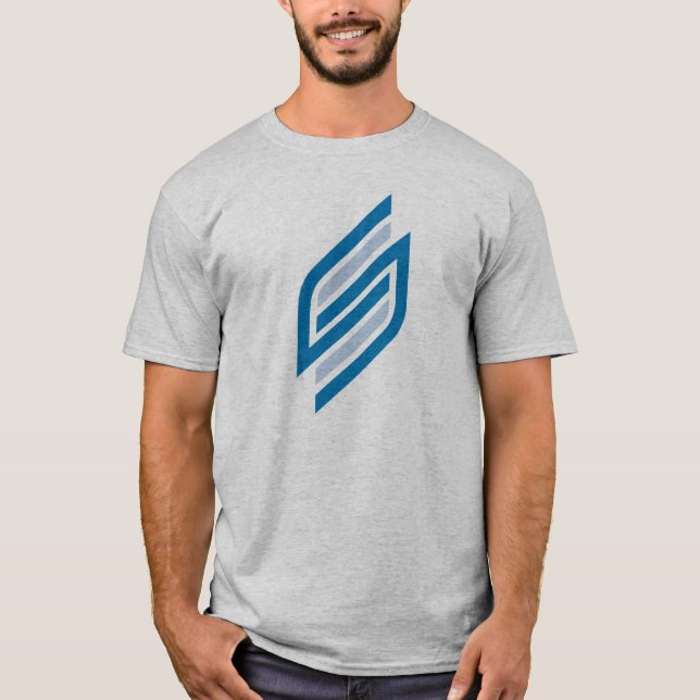 Moderne stilvolle Letter S-Monogramm T-Shirt (Vorderseite)