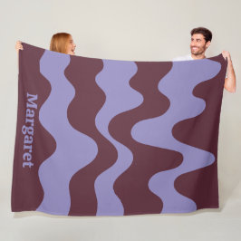 Moderne stilvolle lila & braune benutzerdefinierte fleecedecke
