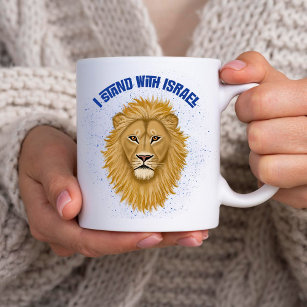 Moderne, stilvolle Löwe von Judah Ich stehe mit Is Kaffeetasse