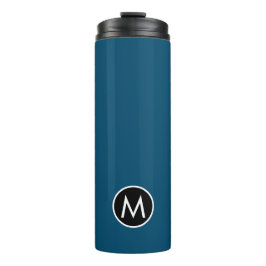 Moderne, stilvolle Magenta Monogram Travel Mug Thermosbecher