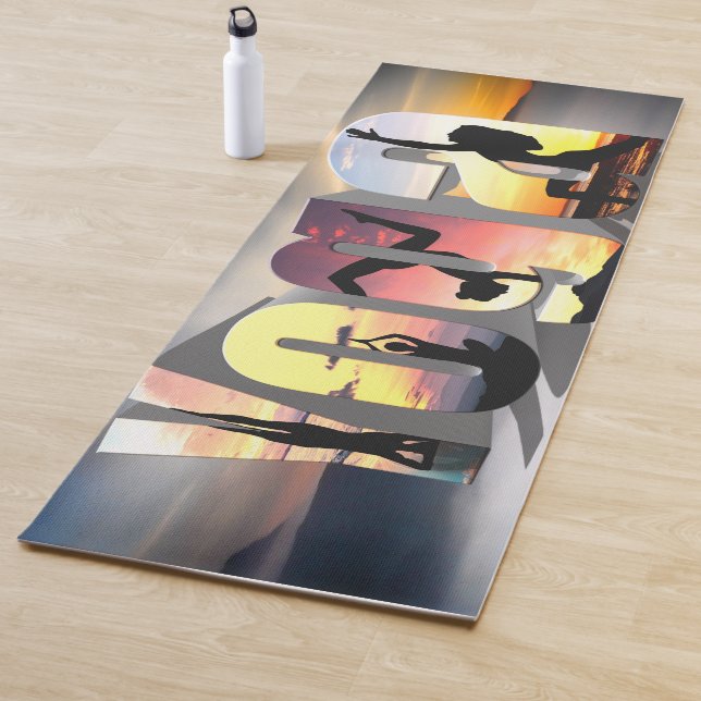 Moderne stilvolle minimalistische Yogamatte (Beispiel)