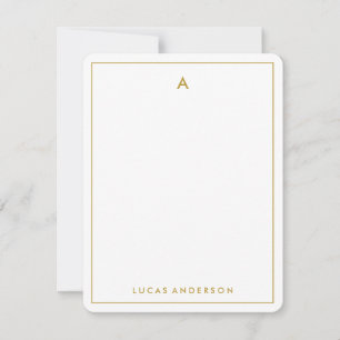 Moderne, stilvolle Mit Monogramm Stationery Note C Mitteilungskarte