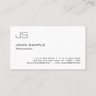 Moderne, stilvolle Monogram Beruflich Sleek Schlic Visitenkarte