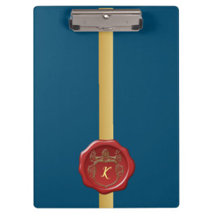 Moderne, stilvolle Monogram-Muster-Briefmarke Klemmbrett