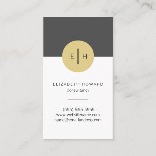 Moderne stilvolle Monogramm-Visitenkarte No.2 Visitenkarte