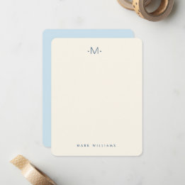 Moderne stilvolle monogrammierte Korrespondenzarti Mitteilungskarte