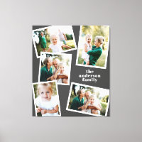 Moderne, stilvolle Multi-Foto Familie graue Wohnge