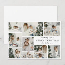 Moderne, stilvolle Multi Foto Grid Holiday Card Feiertagskarte
