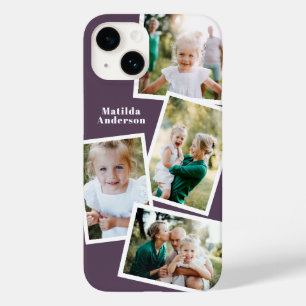 Moderne, stilvolle MultiFoto-Familie lila Case-Mate iPhone 14 Hülle