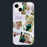 Moderne, stilvolle MultiFoto-Familie lila mädchenh Case-Mate iPhone 14 Hülle<br><div class="desc">Modernes,  stilvolles Design für elektronische Handys mit mehreren Fotos. Ideal zum Geburtstag,  zu Weihnachten,  zum Muttertag oder zum Vatertag - lila Lichtfarbe kann geändert werden.</div>