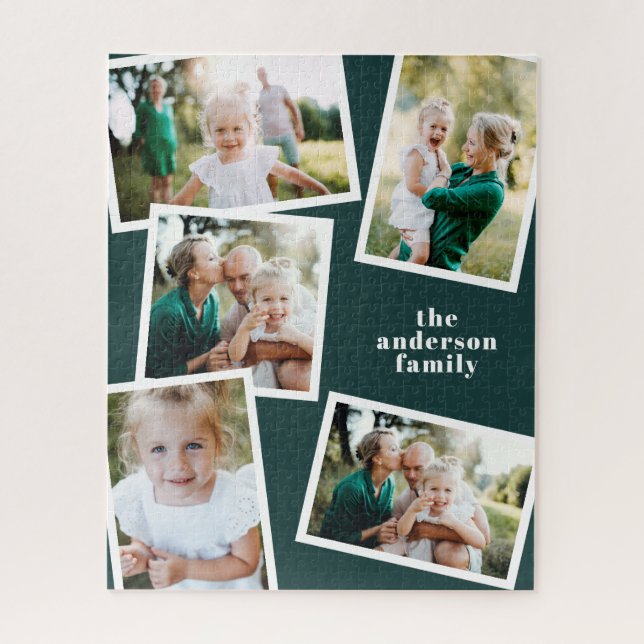Moderne, stilvolle MultiFoto-Familie Zuhause jigsa Puzzle (Vertikal)