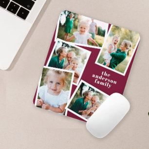 Moderne stilvolle Multifoto-Familienheimdekoration Mousepad