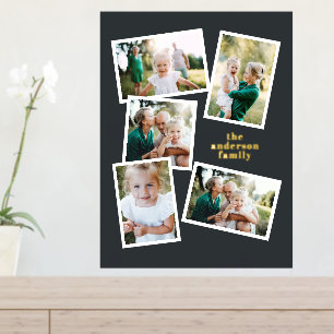 Moderne, stilvolle MultiFoto-Wohngestaltung schwar Foliendrucke