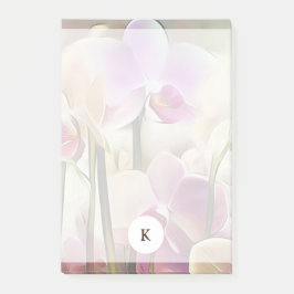 Moderne, stilvolle Orchids | Initial hinzufügen Post-it Klebezettel
