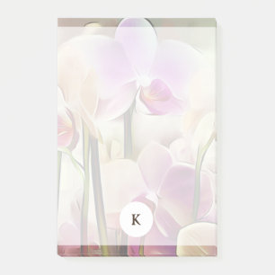 Moderne, stilvolle Orchids   Initial hinzufügen Post-it Klebezettel