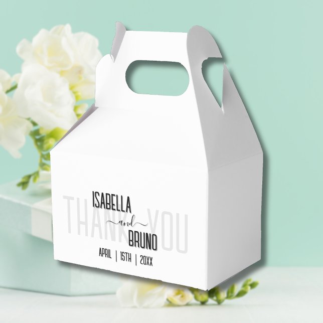 Moderne, stilvolle Personalisierte Schwarz-Text-Ho Geschenkschachtel (Von Creator hochgeladen)