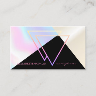 Moderne Stilvolle Professionelle Geometrische Holo Visitenkarte