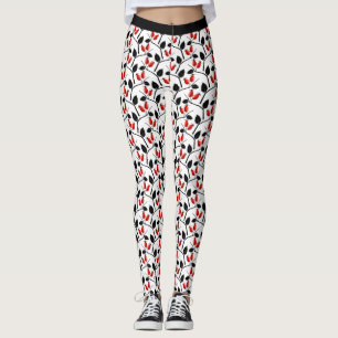 Moderne, stilvolle Red Black Rose Hips Pattern Yog Leggings