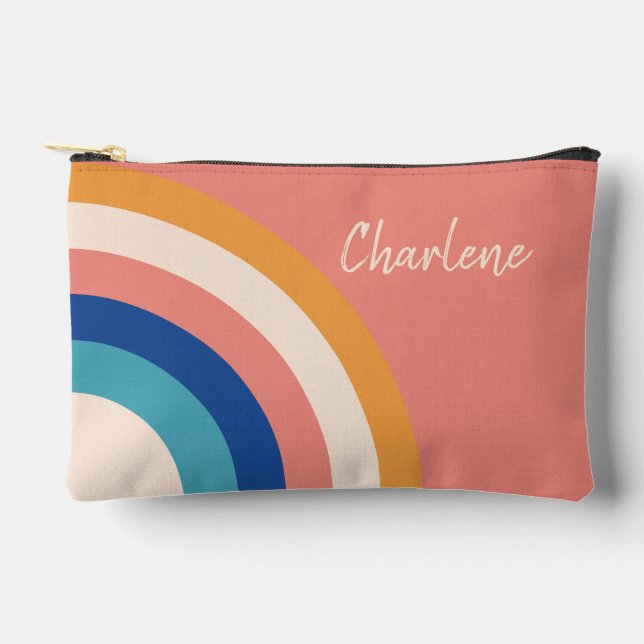 Moderne stilvolle Retro-Kosmetik Zubehörtasche (Vorderseite)