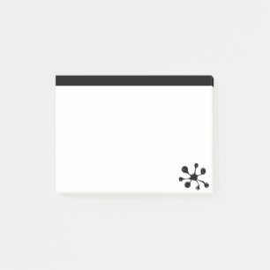 Moderne stilvolle Schwarz-Weiß-Fotografie Post-it Klebezettel