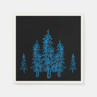 Moderne stilvolle schwarze und blaue elegante Feie Serviette