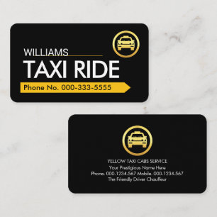 Moderne stilvolle Taxifahrt Visitenkarte