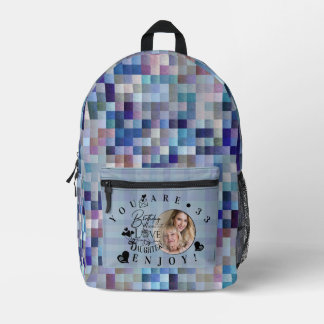 Moderne stilvolle Tochter-Geburtstags-Typografie-F Bedruckter Rucksack