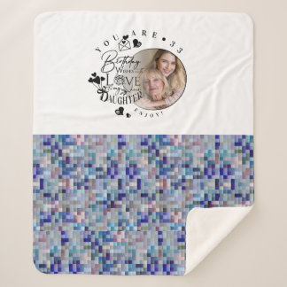 Moderne stilvolle Tochter-Geburtstags-Typografie-F Sherpadecke
