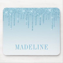 Moderne stilvolle trendige hellblaue Glitter