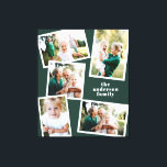 Moderne, stilvolle und familiengrüne Wohngestaltun Leinwanddruck<br><div class="desc">Moderne,  stilvolle Multi-Foto-Wohngestaltung. Moderne dunkelgrüne Farbe kann verändert werden.</div>
