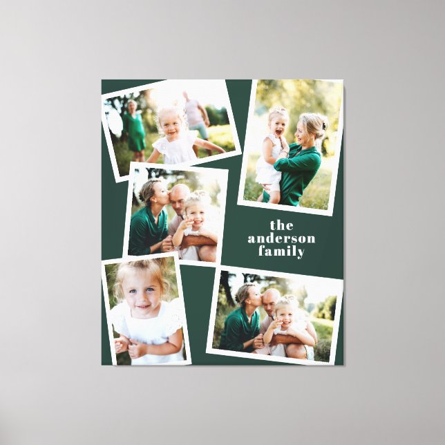 Moderne, stilvolle und familiengrüne Wohngestaltun Leinwanddruck (Vorderseite)