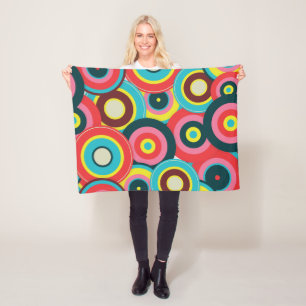 Moderne stilvolle Vintage-Geometrie-Muster Fleecedecke