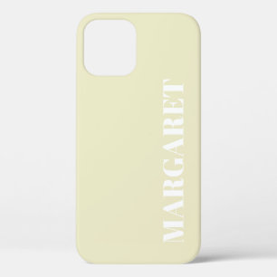 Moderne stilvolle weiße Monogramm-Name Case-Mate iPhone Hülle