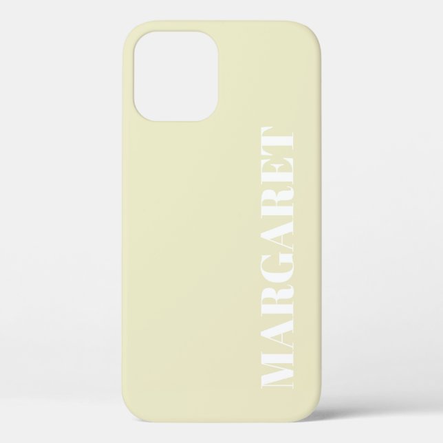 Moderne stilvolle weiße Monogramm-Name  Case-Mate iPhone Hülle (Rückseite)