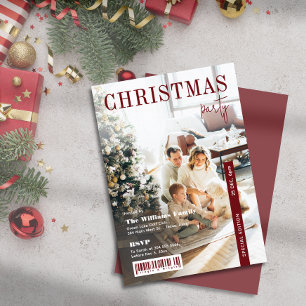 Moderne stilvolle Zeitschriftencover Weihnachtsfei Einladung