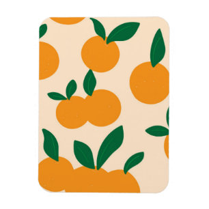 Moderne stilvolle Zitrusfrüchte Orangen Muster Magnet
