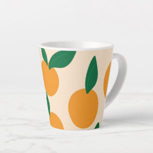 Moderne stilvolle Zitrusfrüchte Orangen Muster Milchtasse