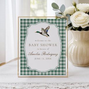 Moderne Stockenten-Entenkind-Baby-Party ohne Gesch Poster