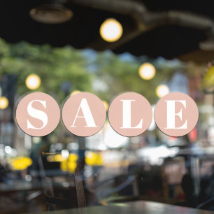 Moderne Store Window Sale Pink Fensterfolie Fensteraufkleber