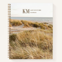 Moderne Strand-Abenteuer-Monogramm  Notizbuch