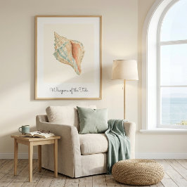 Moderne Strand-Conch-Schnecken-Wandkunstposter Poster