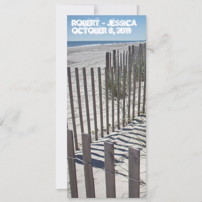 Moderne Strand-Hochzeits-Einladung Einladung (Vorderseite)