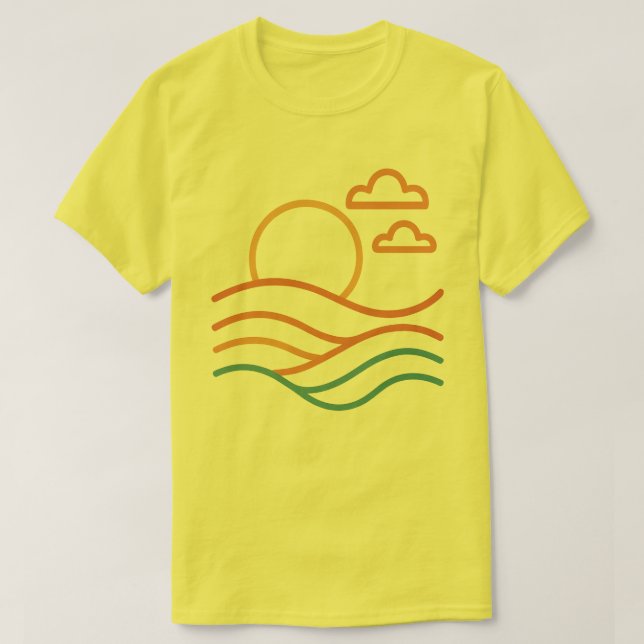 Moderne Strandkunst Männerarbeit T - Shirt (Design vorne)