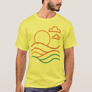 Moderne Strandkunst Männerarbeit T - Shirt