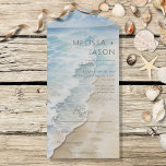 Moderne Strandküste Kein Abendessen All In One Einladung<br><div class="desc">ERHÄLTLICH MIT ODER OHNE QR CODE ODER MIT ODER OHNE AUSWAHL DES ABENDS. Dieses einfache Design zeichnet sich durch eine sanfte Flut,  die sanft auf einem Sandstrand waschen. Ideal für den Strand oder die Hochzeit in Urlaubsort. Erstellt von der einfachen Farmhouse Press.</div>