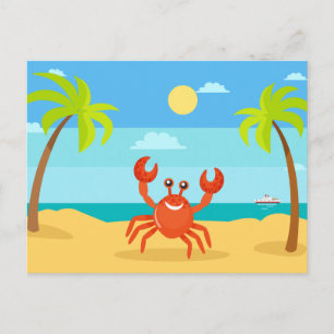 Moderne Strandlandschaft Natur Postkarte