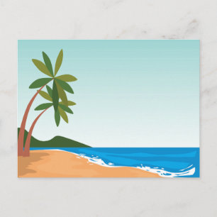 Moderne Strandlandschaft Natur Postkarte