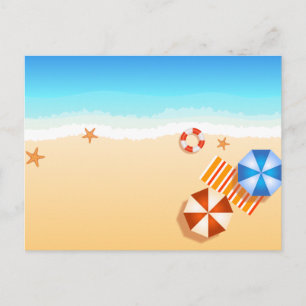 Moderne Strandlandschaft Natur Postkarte