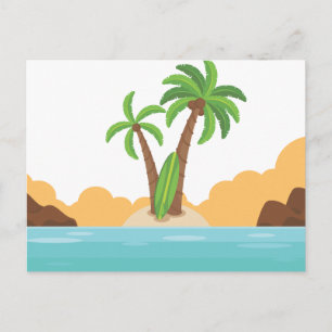 Moderne Strandlandschaft Natur Postkarte
